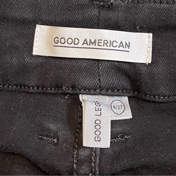Good American Jeans Womens 4/27 Black Good Legs Skinny Stretch Denim - Picture 5 of 9